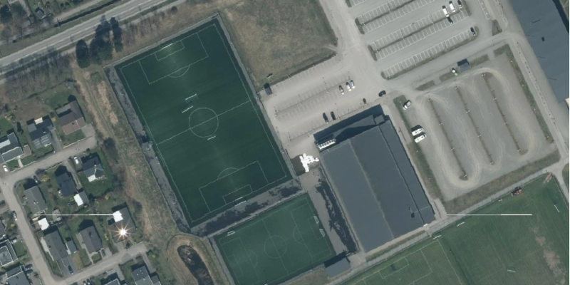 Översiktsbild på arenaområdet Kristineslätt